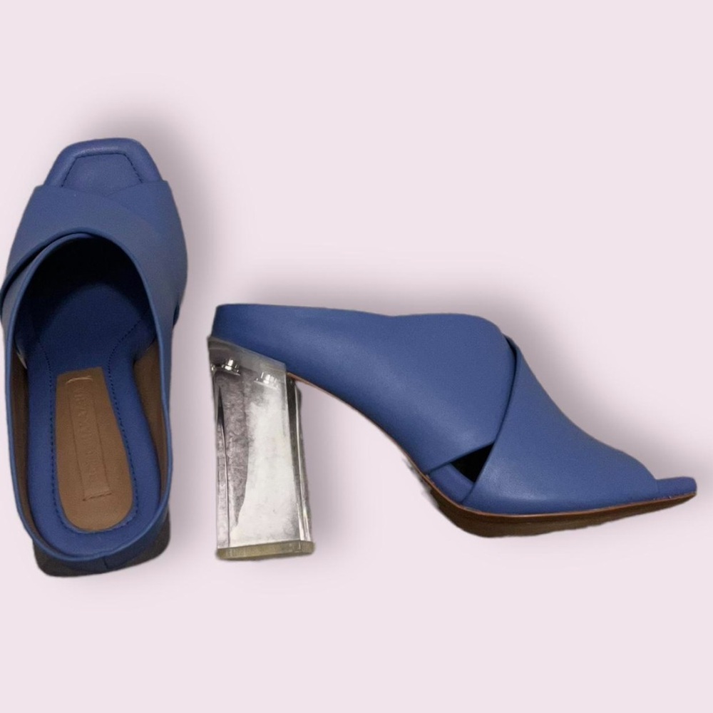 BCBGMaxAzria clear block heels!